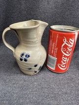 Vintage Blue And White Stoneware Miniature Pitcher - £13.21 GBP