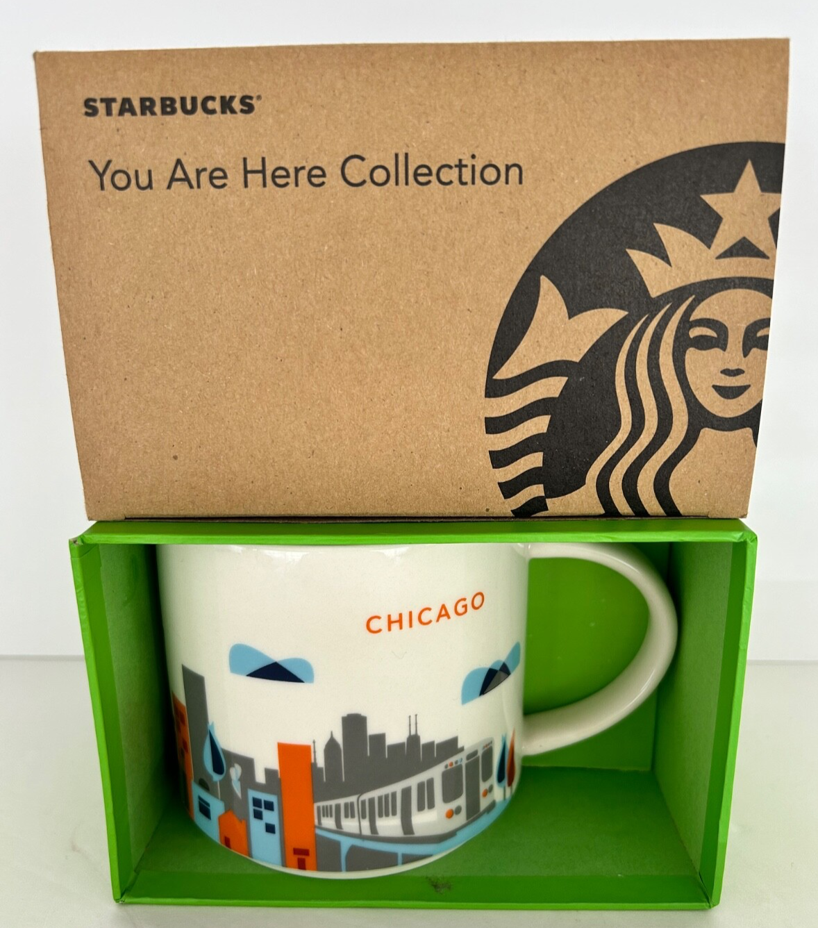 Starbucks Coffee Mug 2014 You Are Here Chicago YAH Cup 14oz Skyline L Tr... - $24.61