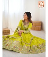 Elegant Green Lehengha Choli Set - Fully Stitched with Coding Dori and S... - $75.00
