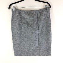 Tory Burch Womens Pencil Skirt Linen Cotton Blend Navy Blue 6 - £16.33 GBP
