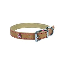 Rosewood Luxury Leather Dog Collar, 18 - 22-inch, Tan  - $22.00