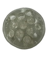 Vintage Small Clear Glass Flower Frog Round 11 Holes Flower Arranging - $19.24 CAD