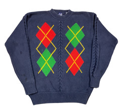 Vintage 90s GAP Argyle Heavy Sweater Golf Preppy Men&#39;s Medium - £21.80 GBP