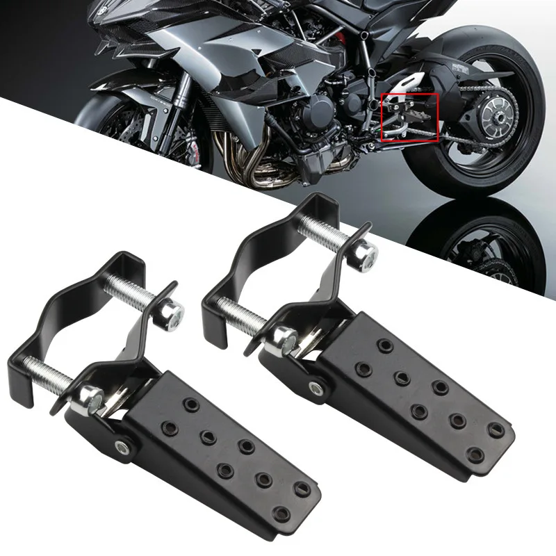 2PCS Universal Fit Black Motorcycle Passenger Foot Peg Rear Pedal Footre... - ₹1,467.84 INR