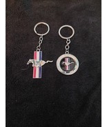 Ford Mustang Logo Silver Metal Keychain Key Chain you pick - $13.85 CAD