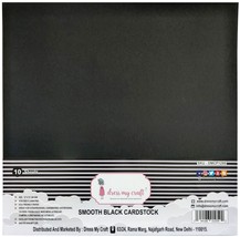 Dress My Craft Smooth Cardstock 240gsm 12&quot;X12&quot;  Black - $15.18