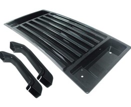 For Select 2003-2009 Hummer H2 6.0L 6.2L Glossy Black ABS Hood Vent Pane... - £23.30 GBP