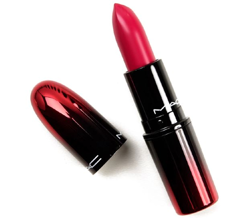 Primary image for MAC Love Me Lipstick, Nine Lives 420, medium berry dark red, .1 oz makeup