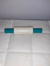 Rolling Pin - Vintage Child&#39;s plastic miniature toy kitchen tool BLUE HA... - $10.20