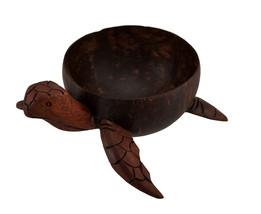 Scratch &amp; Dent Hand Carved Coconut Turtle Bowl - £18.95 GBP