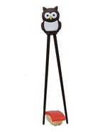 Japanese Chocolate Owl Bird Reusable Training Chopsticks Set With Silico... - £7.10 GBP