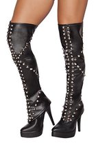 Roma Costume Women&#39;s Spike Studded Leggings, Black, One Size - £44.20 GBP