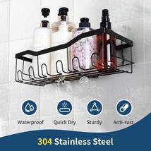 Shower Caddy 5 Pack Stainless Steel Adhesive Bathroom Shower Organizers Wall She - £45.24 GBP