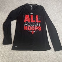 Chicago Bulls NBA Adidas Youth Large (14-16) Climalite Long Sleeve Shirt - £11.79 GBP