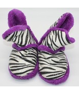 Sweet Girl&#39;s Sequin Zebra Animal Print Faux Fur Bootie Slippers size 13/1 - £3.16 GBP