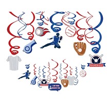 Baseball Hanging Swirl Decorations(30Ct),Ball Sports Decorations, For Party,Toge - £22.10 GBP