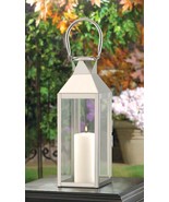 Silver Stainless Steel Manhattan Candle Lantern Wedding - $31.68