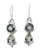 adorable Green Amethyst 925 Sterling Silver Green Earring genuine supply... - €27,45 EUR