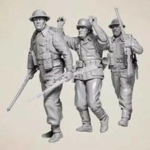 1/35 3pcs Resin Model Kit British Soldier &amp; German Captured WW2 Unpainted - £10.06 GBP