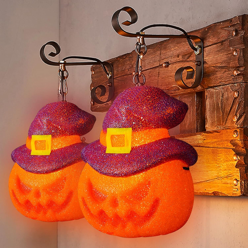 Hourleey Pumpkin Halloween Porch Light Covers 2 Pack, 9" X 11.8" Halloween Outdo Item image 6