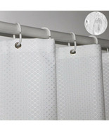 Tektrum 72”x72” Waffle Jacquard Shower Curtain Waterproof Antibacterial ... - £22.08 GBP