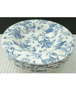 Staffordshire Engravings Set of Four Bowls BIRD OF PARADISE Blue &amp; White... - £31.45 GBP