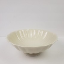 Vintage Lenox 10&quot; Lotus Petal Flower Leaf Footed Centerpiece Fruit Serving Bowl - $33.24