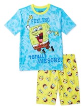 Spongebob Squarepants Nickelodeon Pajamas Sleepwear Set Nwt Boys Size 4-5 - £12.34 GBP