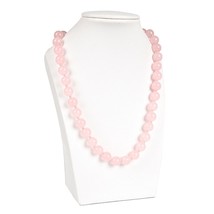 Full of girls&#39; vibrant colors 10mm Rose Quartz Necklace Customized For Romantic  - £13.46 GBP