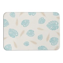 Mondxflaur Palm Leaf Non Slip Bathroom Mat for Shower Quick Dry Diatom Mud Rugs - £15.17 GBP