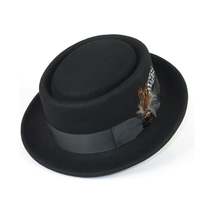 Mens Bruno Capelo Dress Hat Australian Wool Crushable Pork Pie Jazz PP100 Black image 5