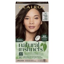 New Clairol Natural Instincts Semi-Permanent Hair Dye 5C Brass Free Medium Brown - $14.99
