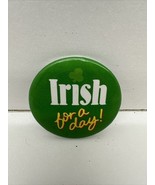 Vintage Hallmark Cards Irish for a day St. Patrick&#39;s Day Button Pin - $8.27 CAD