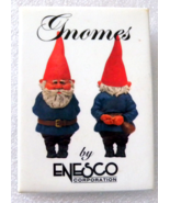 Vintage 1993 Enesco GNOMES Pinback Button Pin by Klaus Wickl  3 1/2&quot; x 2... - £14.08 GBP