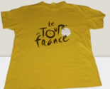 Le Tour De France Shirt Mens 2XL XXL Yellow Spellout Tee T-Shirt 90s Cyc... - $20.00