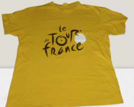 Le Tour De France Shirt Mens 2XL XXL Yellow Spellout Tee T-Shirt 90s Cyc... - £15.69 GBP