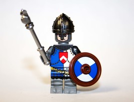 Knight  Blue and White Castle soldier Minifigure - $6.30