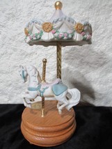 Vintage Porcelain Carousel Willitts Designs Group II Horse Music Box - £26.49 GBP