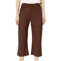 Lysse Womens S Bourbon Brown Smooth Comfort Extra Stretch Suede Crop Pants NWT - £27.10 GBP