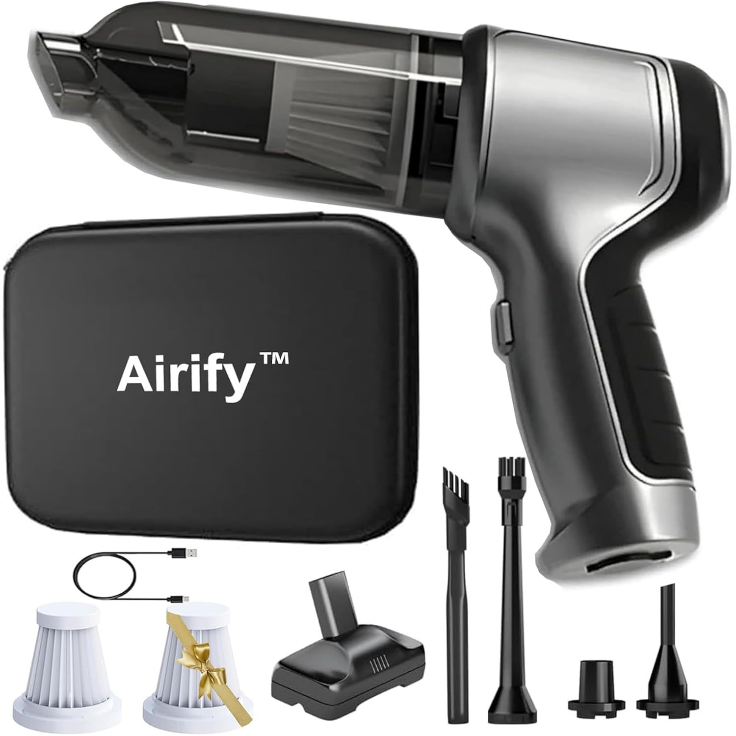 Airify Pro Car Vacuum V2 Handheld Vacuum Cordless, Airify Pro V2 - Portable Air