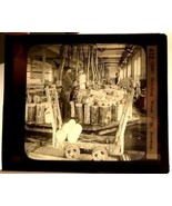 Magic Lantern Glass Slide Grinding Wood Pulp Norway Keystone 1870s - $29.69