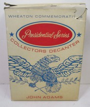 Vintage Wheaton Commemorative US Presidential Decanter, John Adams W/Box... - £21.19 GBP