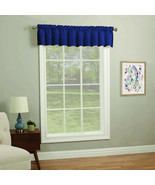 Home Solid Color Tailored Textured Window Valance, Rich Blue, Size: 56&quot; ... - £6.58 GBP
