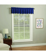 Home Solid Color Tailored Textured Window Valance, Rich Blue, Size: 56&quot; ... - $11.31 CAD