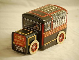 Vintage Hershey&#39;s Chocolate Company Delivery Milk Truck Litho Tin Box Canister 1 - £15.57 GBP
