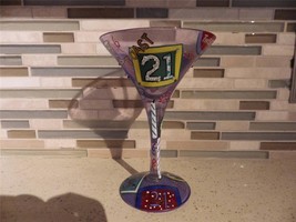 Lolita Martini Glass &quot;21&quot; Birthday Legal Age - £18.69 GBP