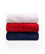 rsmon Cotton Golf Towels 20x17 Inch Red Navy Blue White Pack of 3 - $21.51 CAD
