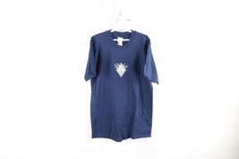 NOS Vintage 90s Womens Medium Spell Out Duke University Mom T-Shirt Blue USA - £31.54 GBP