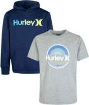 HURLEY ~ 2-Piece ~ Hoodie &amp; Cotton Tee Set ~ MIDNIGHT NAVY ~ Size 5/6 - £29.41 GBP