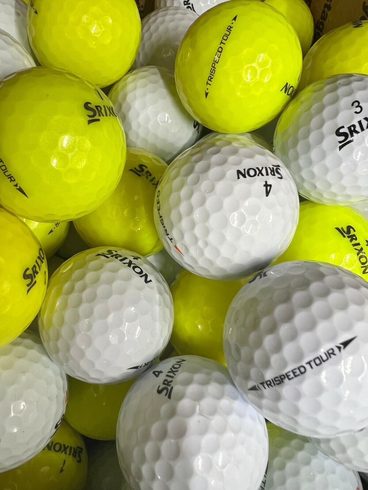 12 Srixon Trispeed/Trispeed Tour AAAA Used Golf Balls....Yellow included - $16.40